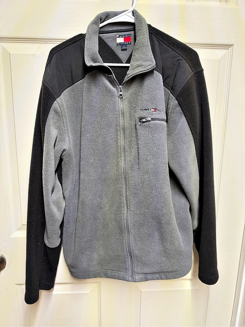 Tommy Hilfiger Color Block Fleece Jacket Size Medium